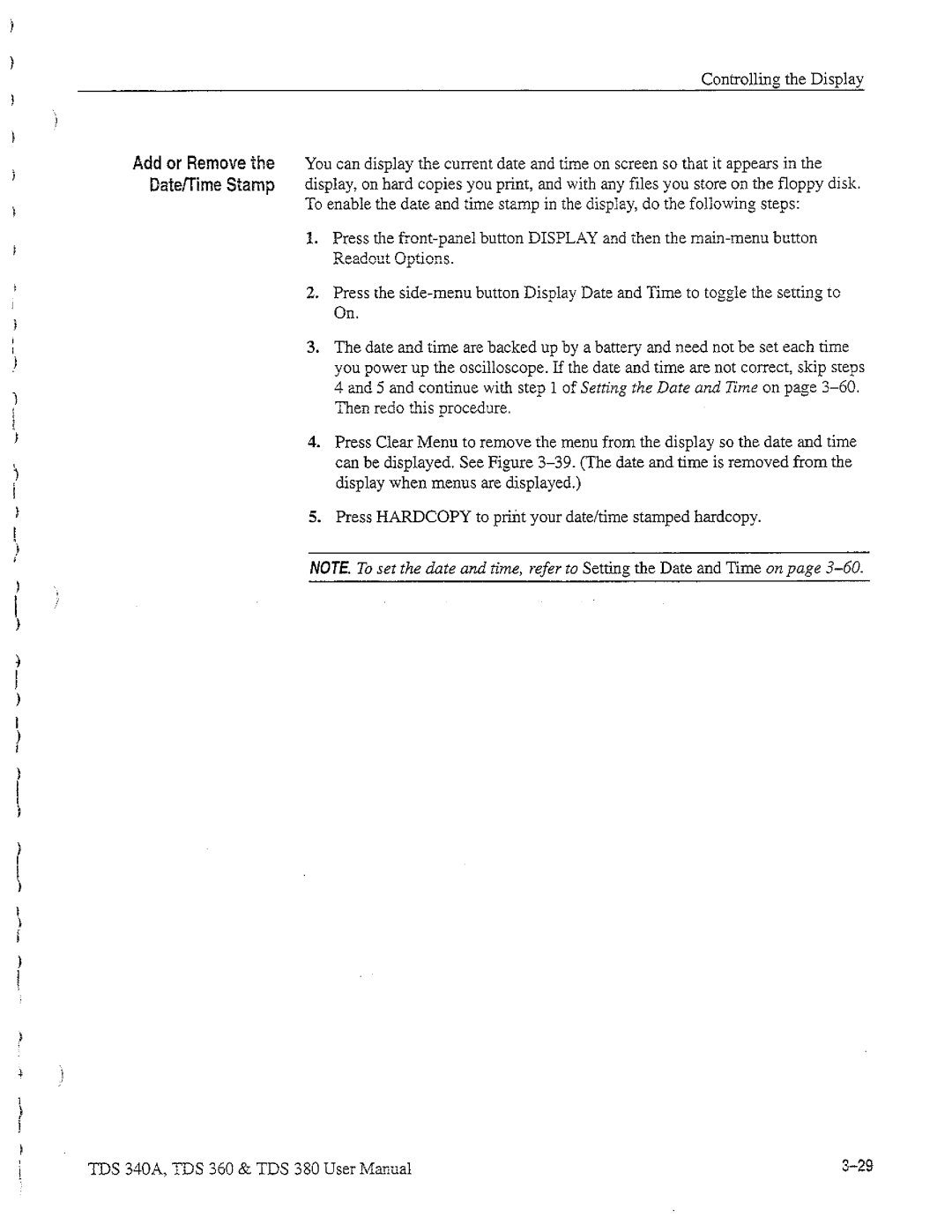 Tektronix TDS 340A, TDS 380, TDS 360 manual 