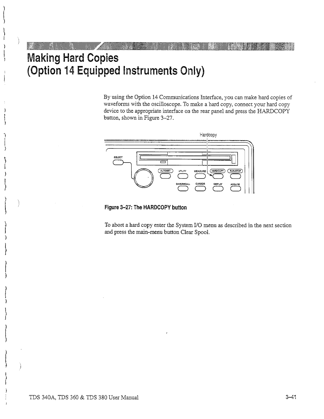 Tektronix TDS 340A, TDS 380, TDS 360 manual 