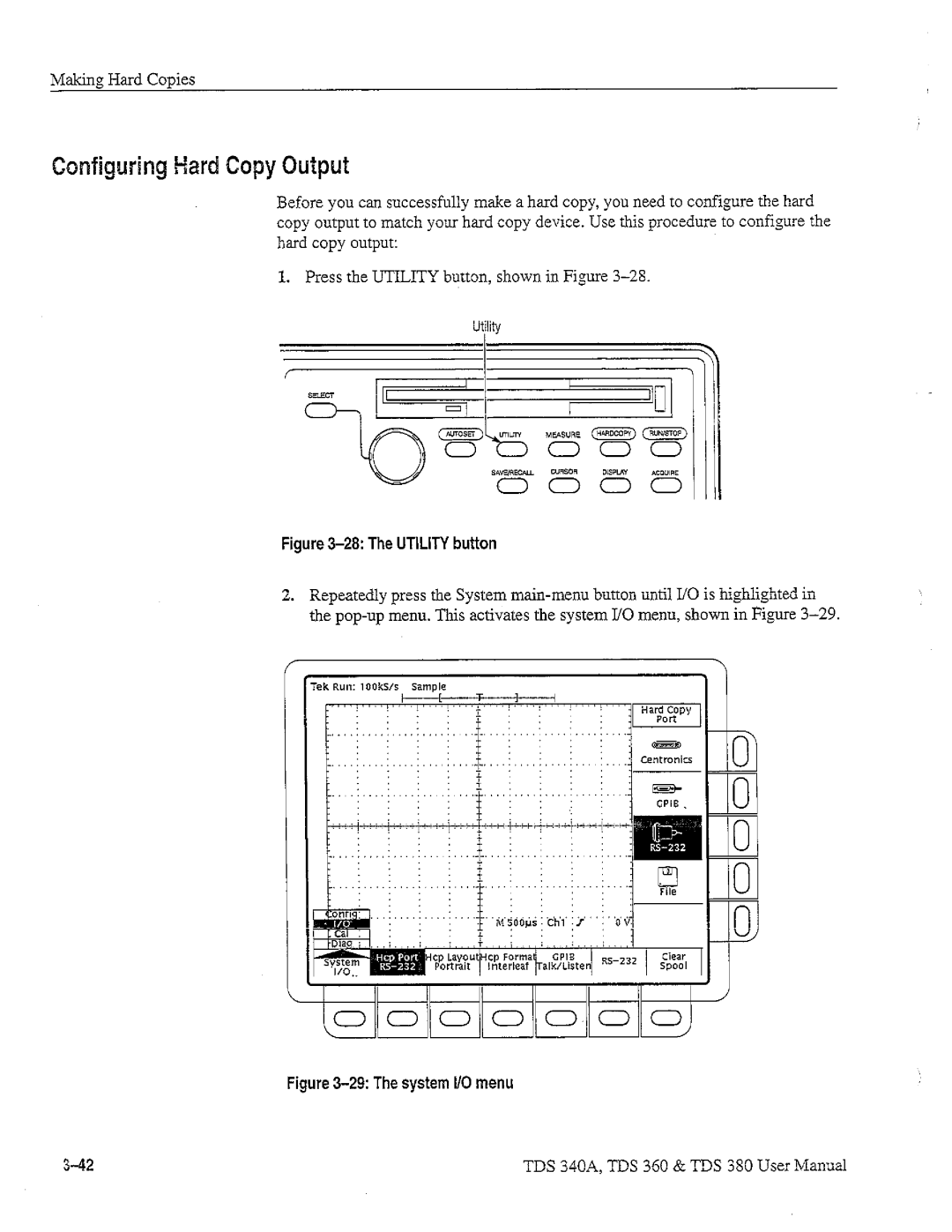 Tektronix TDS 380, TDS 360, TDS 340A manual 