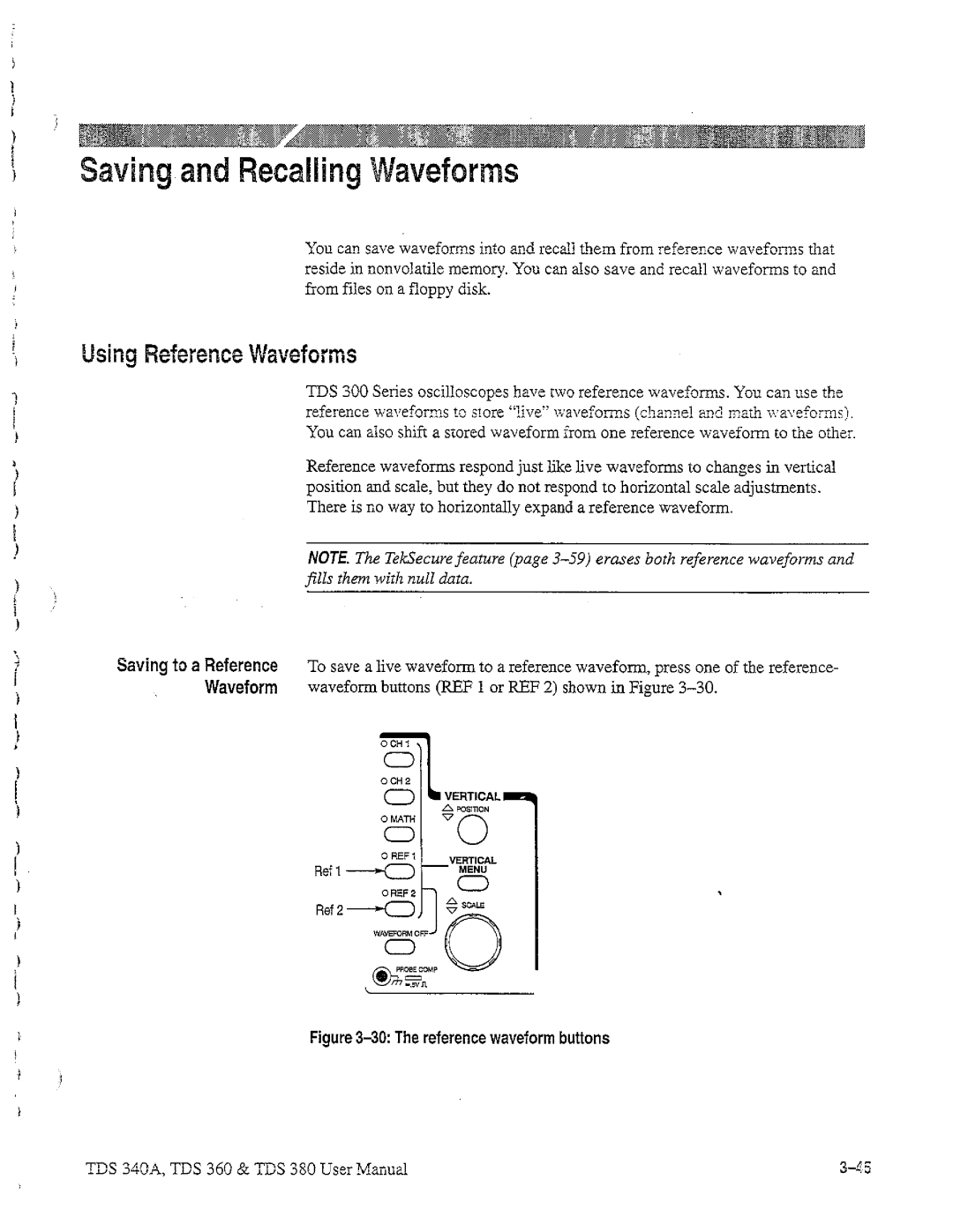 Tektronix TDS 380, TDS 360, TDS 340A manual 