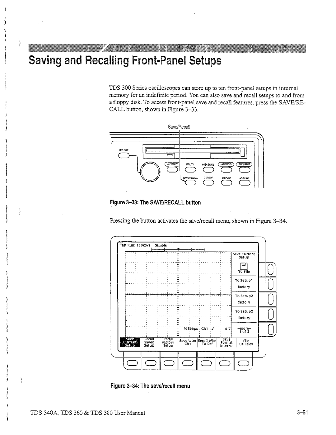 Tektronix TDS 380, TDS 360, TDS 340A manual 