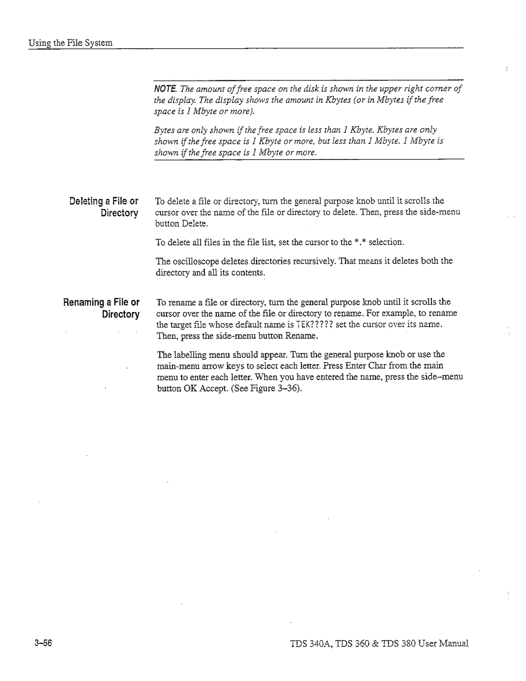 Tektronix TDS 340A, TDS 380, TDS 360 manual 