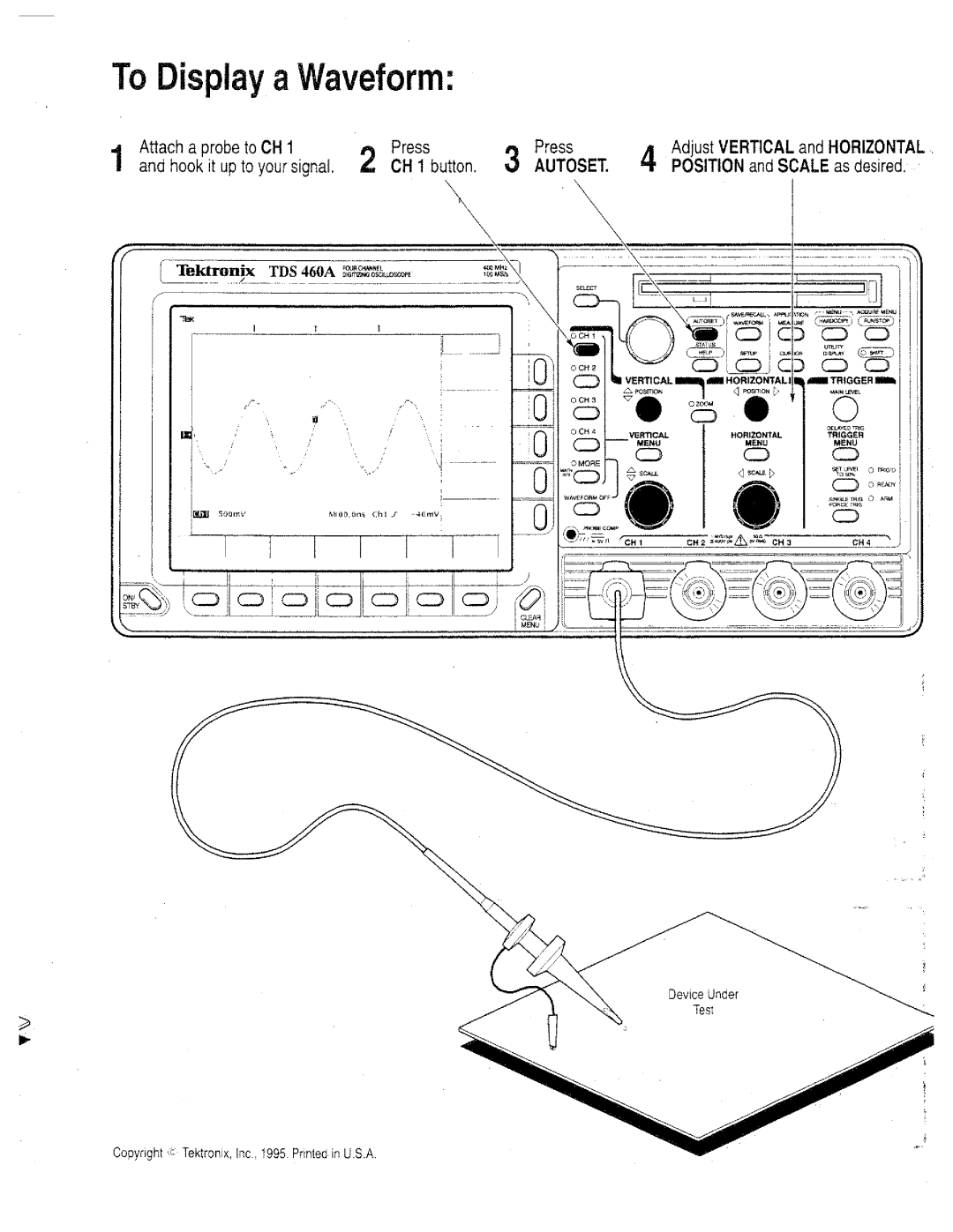 Tektronix TDS 460A, TDS 410A, TDS 420A manual 