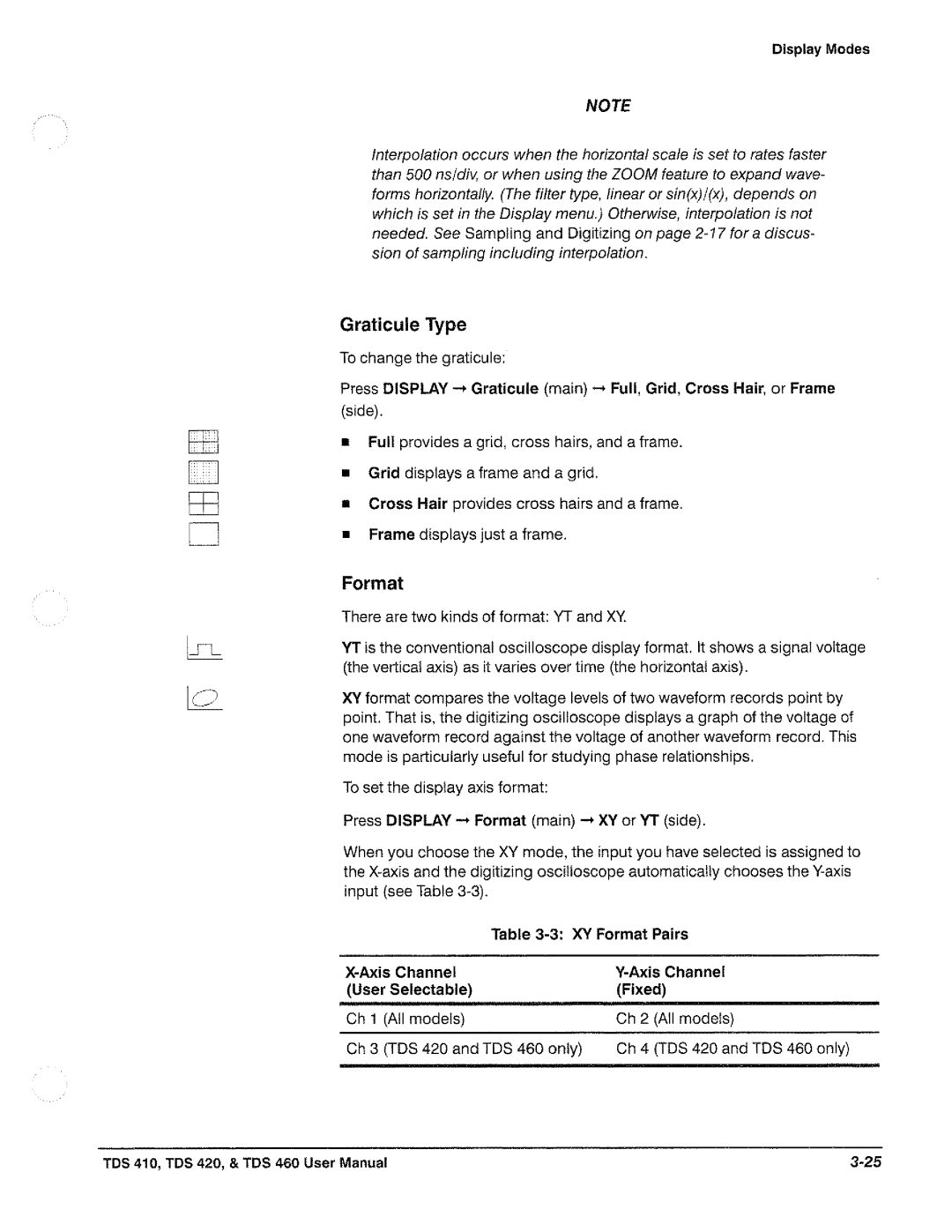 Tektronix TDS 410, TDS 420, TDS 460 manual 