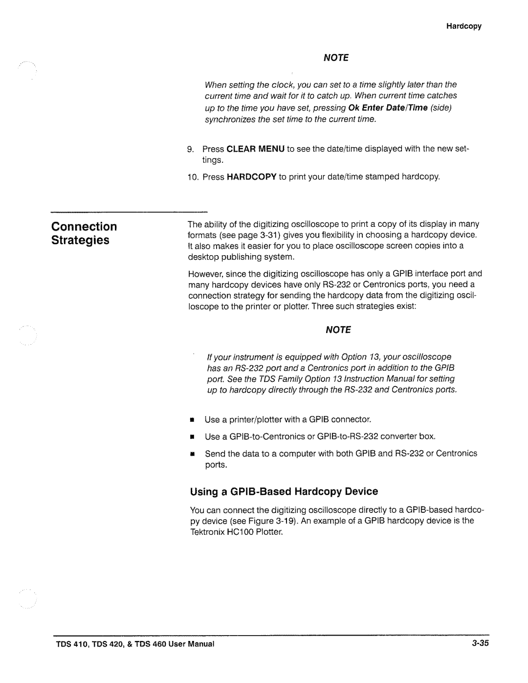 Tektronix TDS 420, TDS 460, TDS 410 manual 