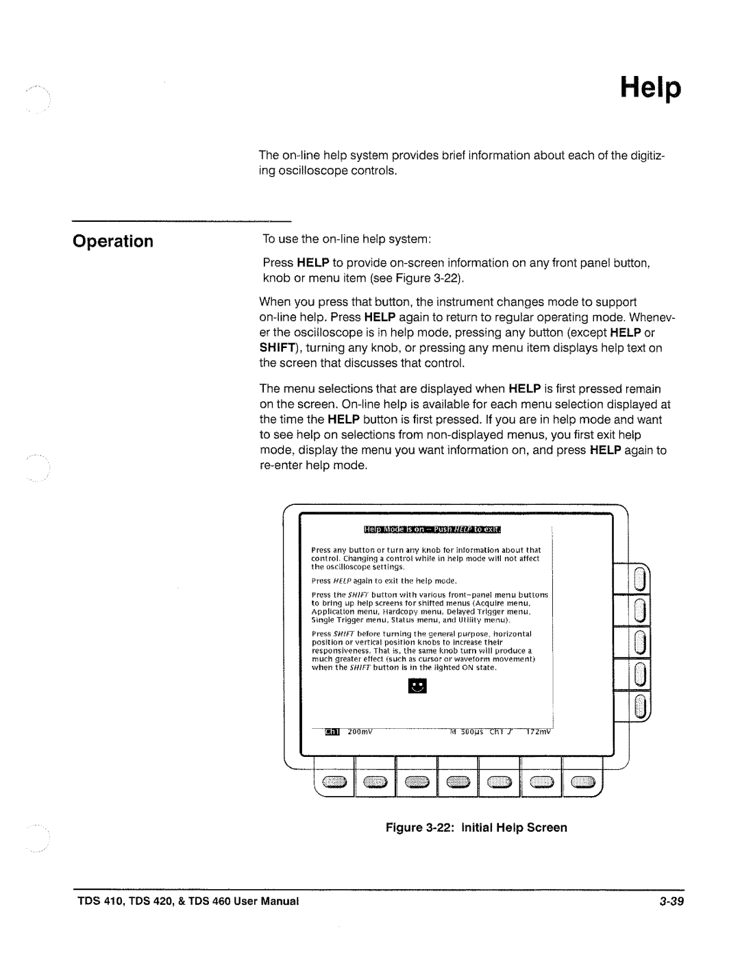 Tektronix TDS 460, TDS 420, TDS 410 manual 