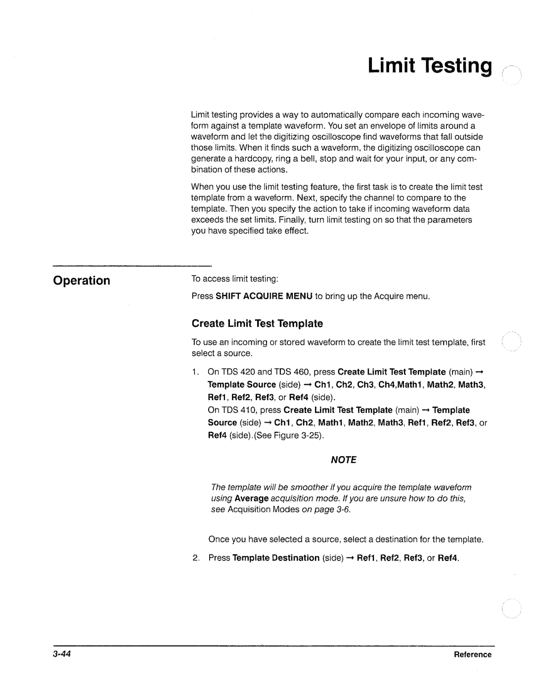 Tektronix TDS 420, TDS 460, TDS 410 manual 