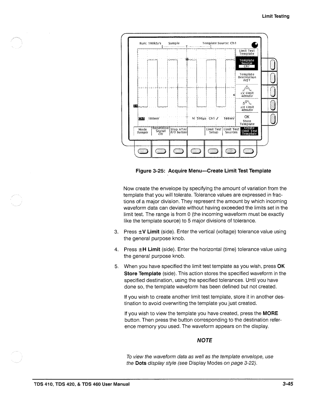 Tektronix TDS 460, TDS 420, TDS 410 manual 