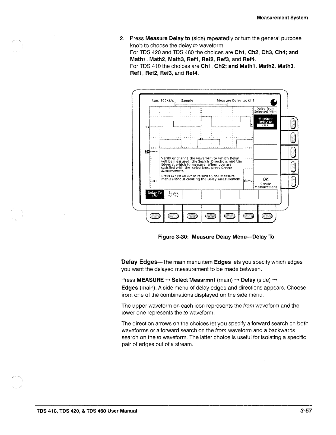 Tektronix TDS 460, TDS 420, TDS 410 manual 