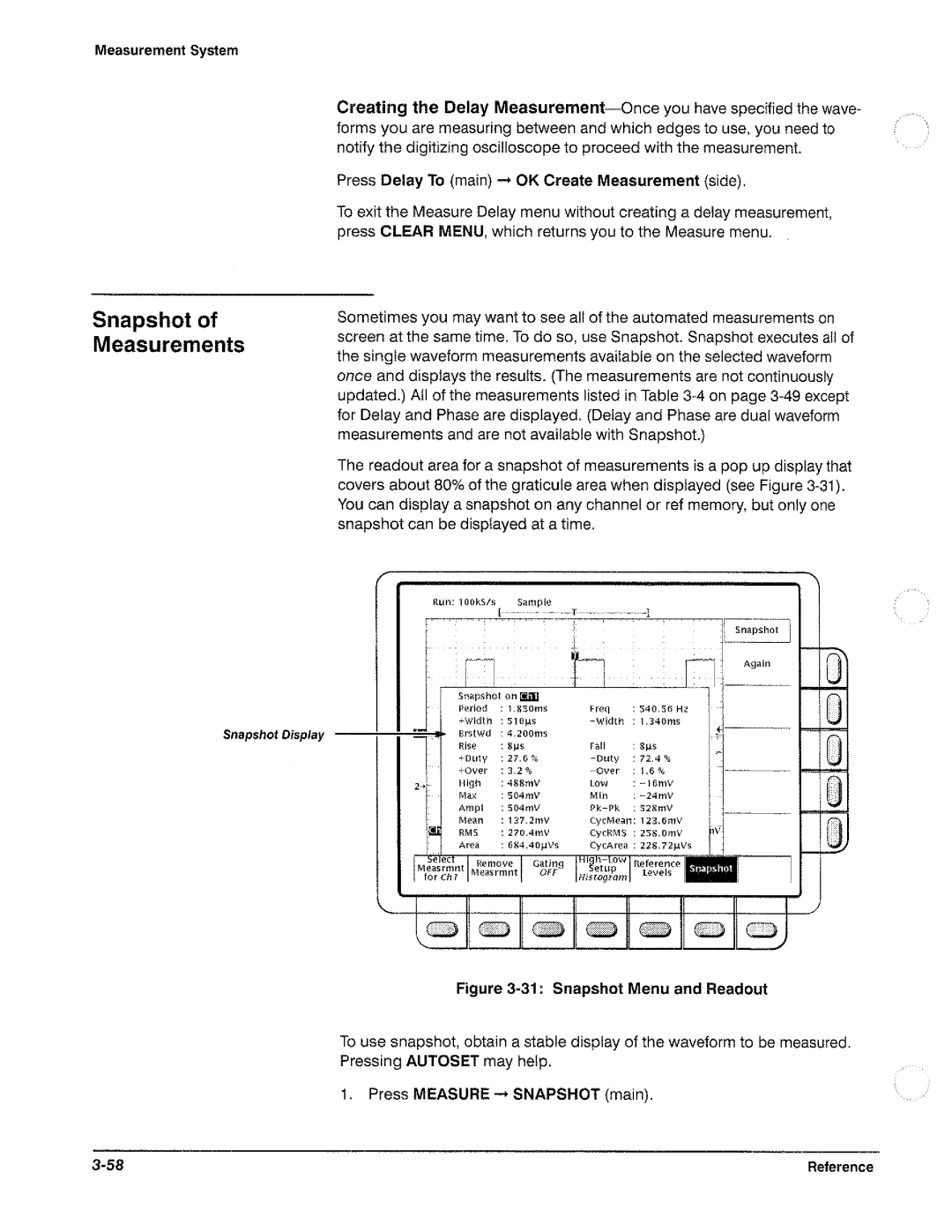 Tektronix TDS 410, TDS 420, TDS 460 manual 