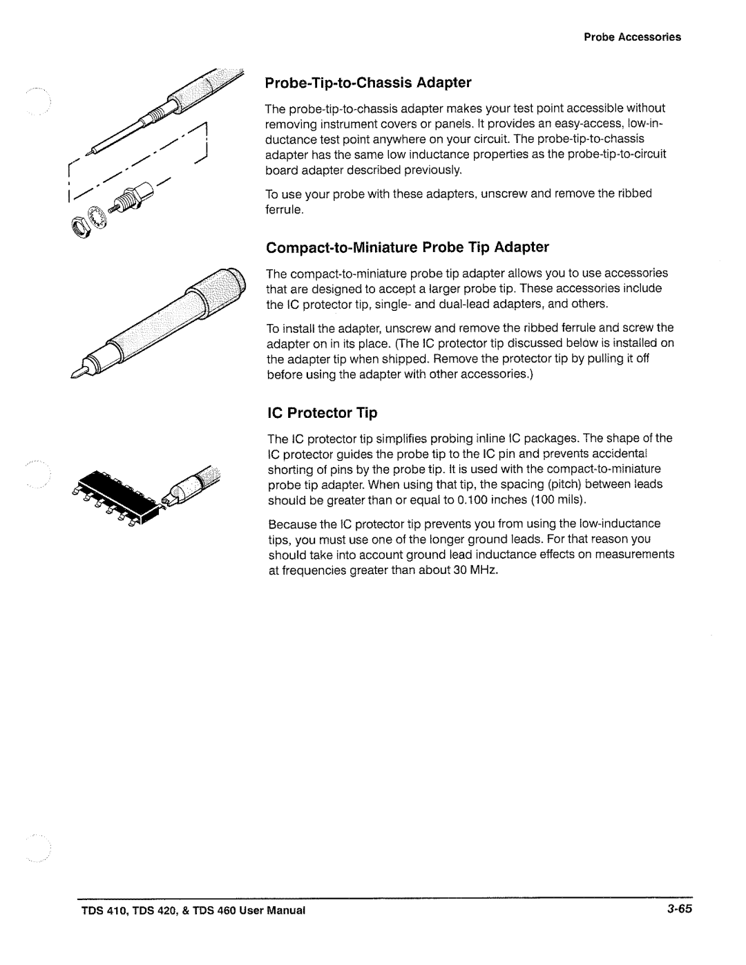 Tektronix TDS 420, TDS 460, TDS 410 manual 