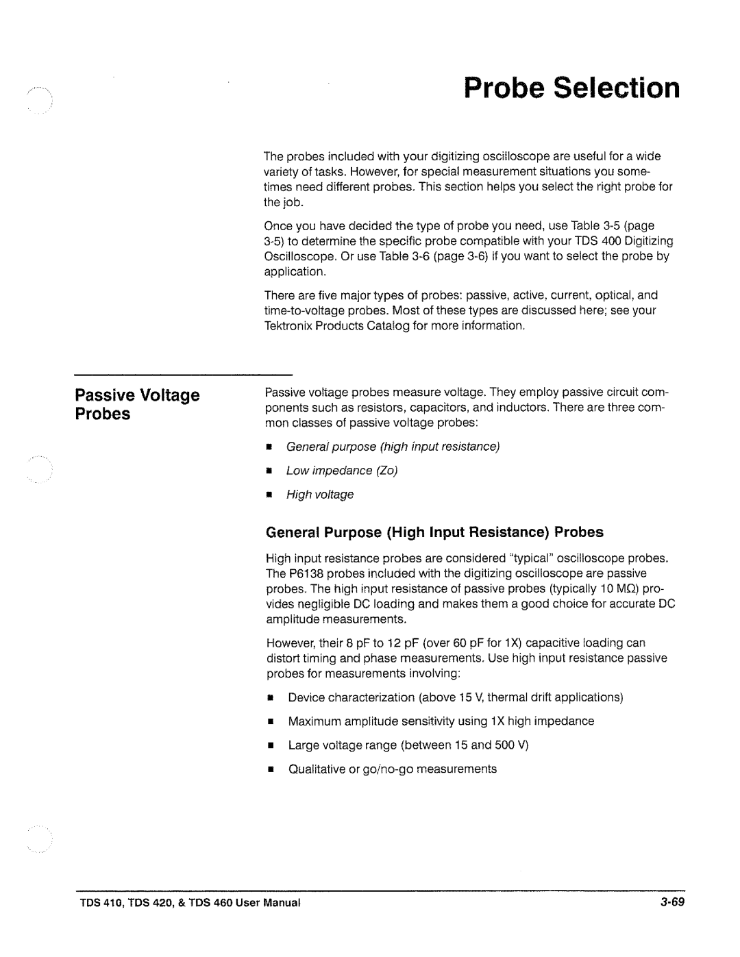 Tektronix TDS 460, TDS 420, TDS 410 manual 