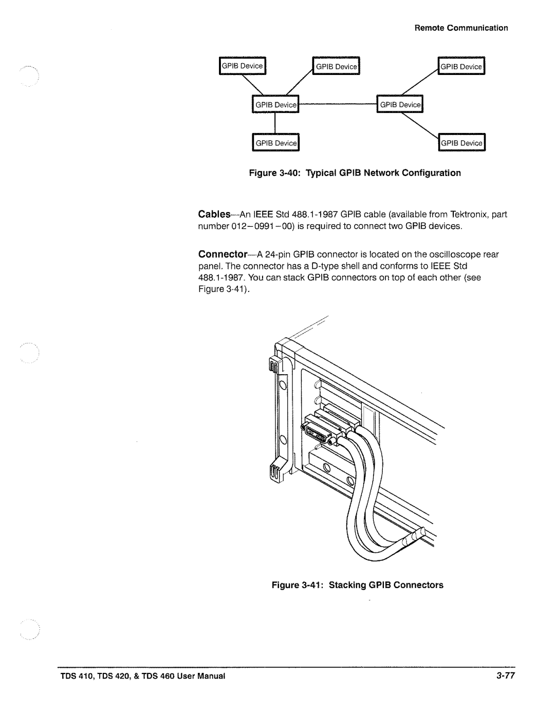 Tektronix TDS 420, TDS 460, TDS 410 manual 