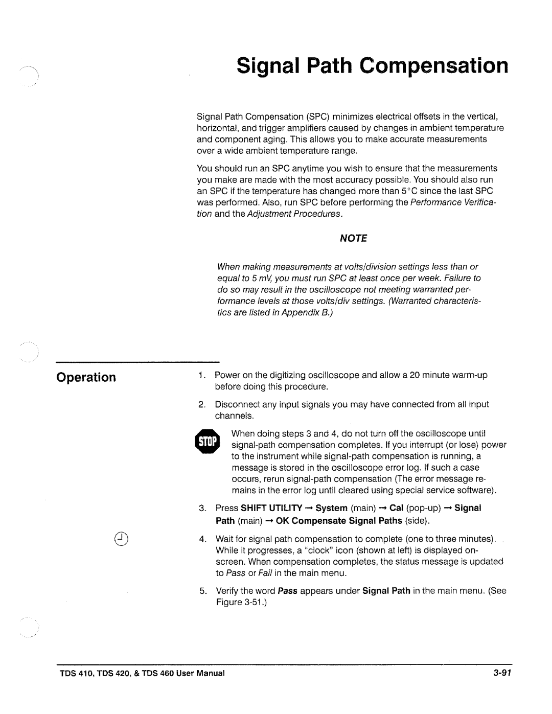 Tektronix TDS 410, TDS 420, TDS 460 manual 