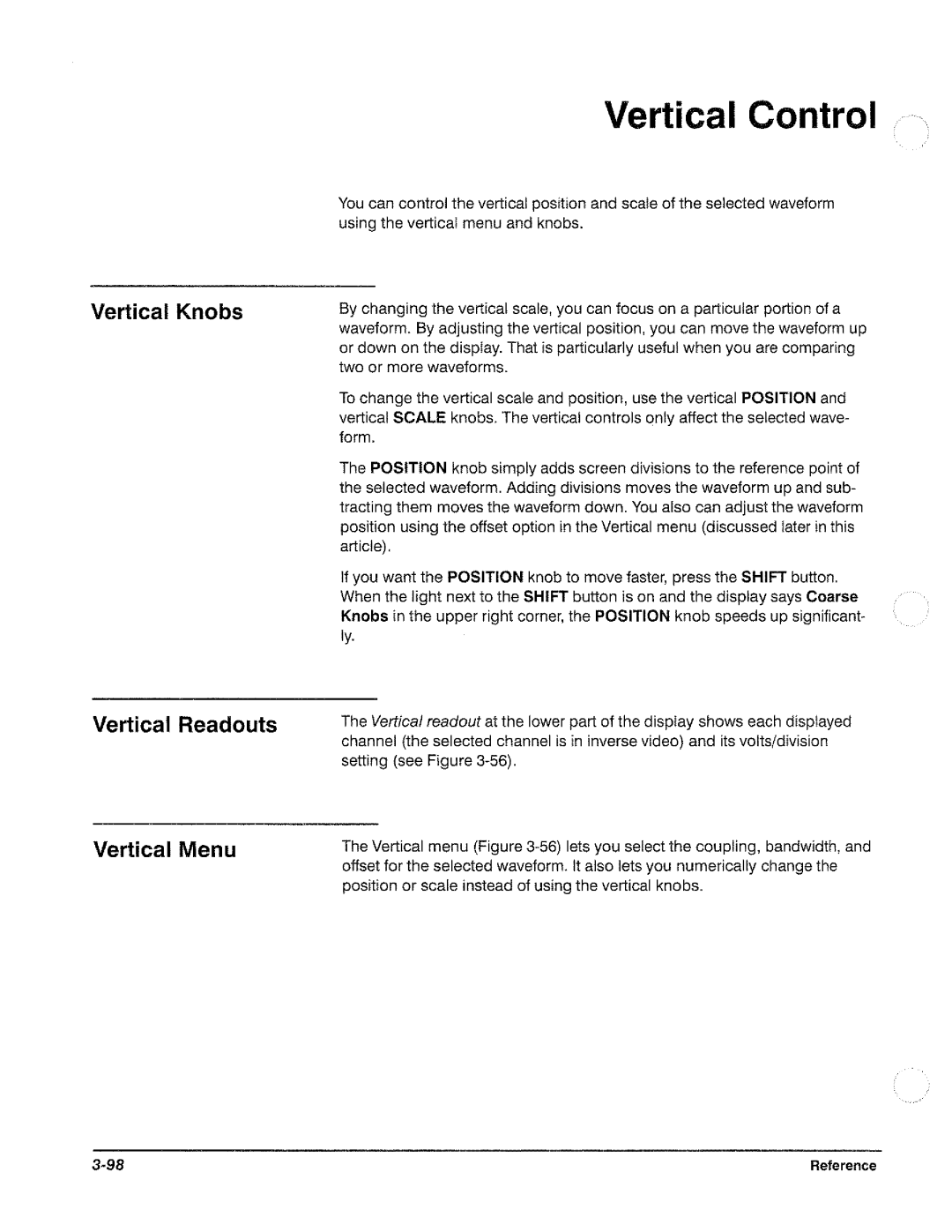 Tektronix TDS 420, TDS 460, TDS 410 manual 