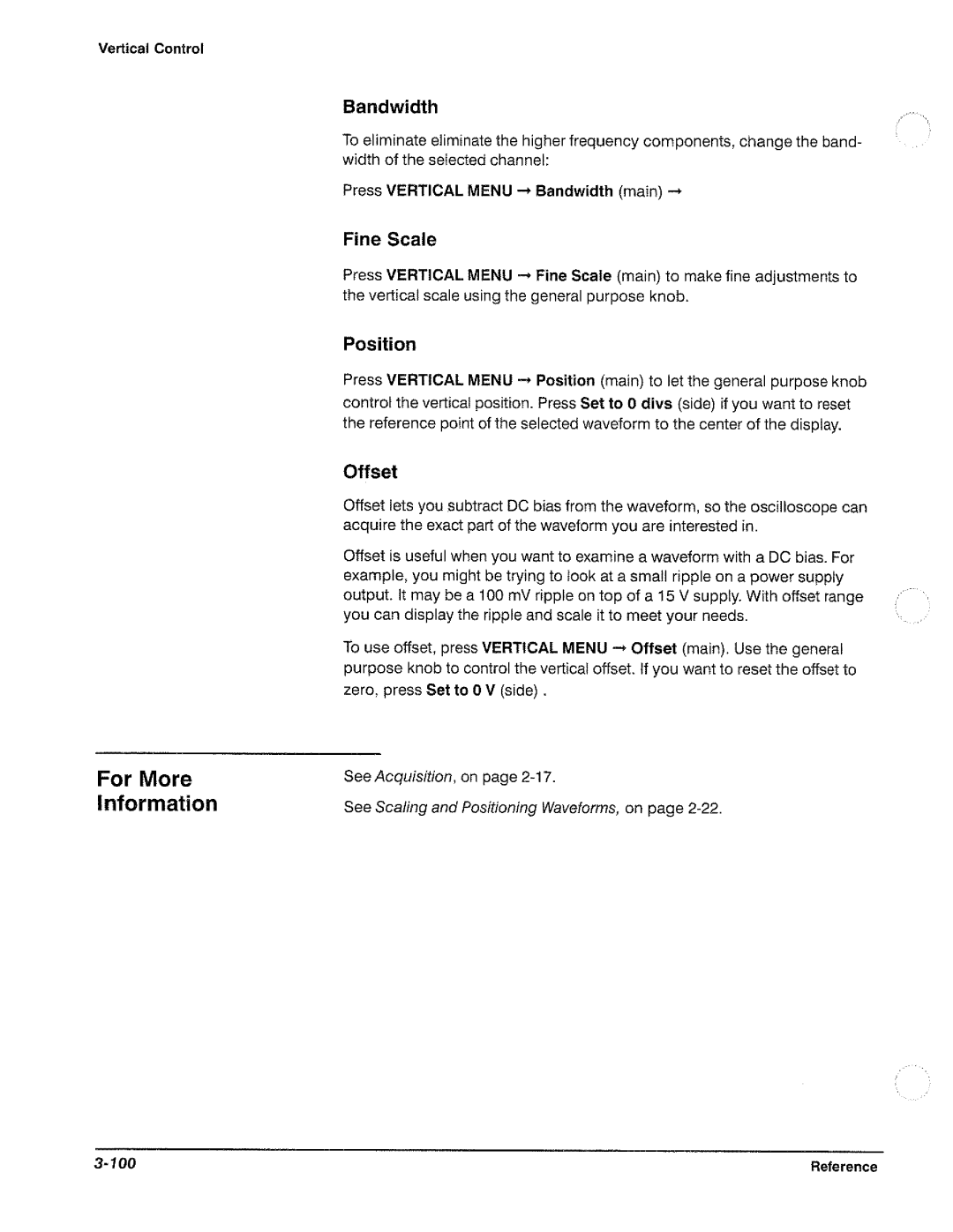 Tektronix TDS 410, TDS 420, TDS 460 manual 