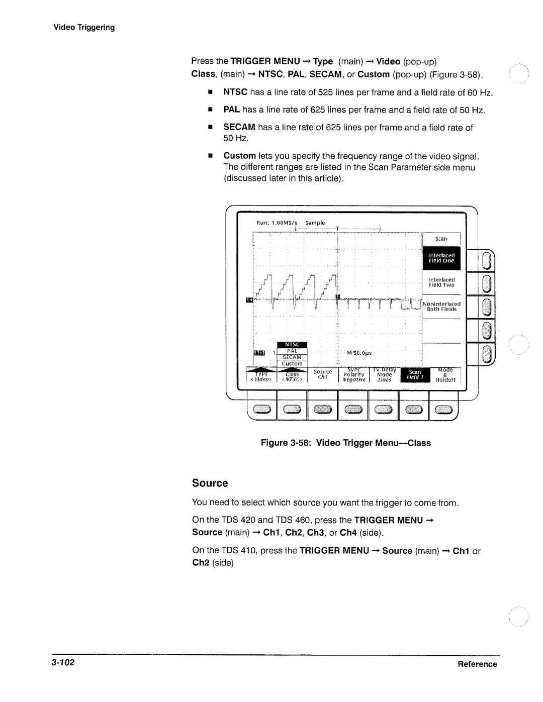 Tektronix TDS 460, TDS 420, TDS 410 manual 