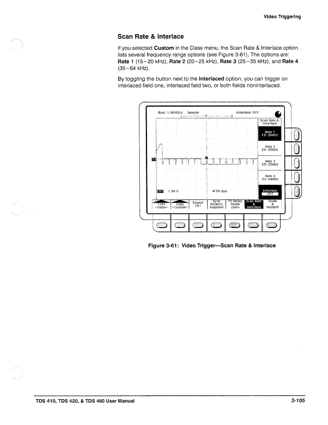 Tektronix TDS 460, TDS 420, TDS 410 manual 