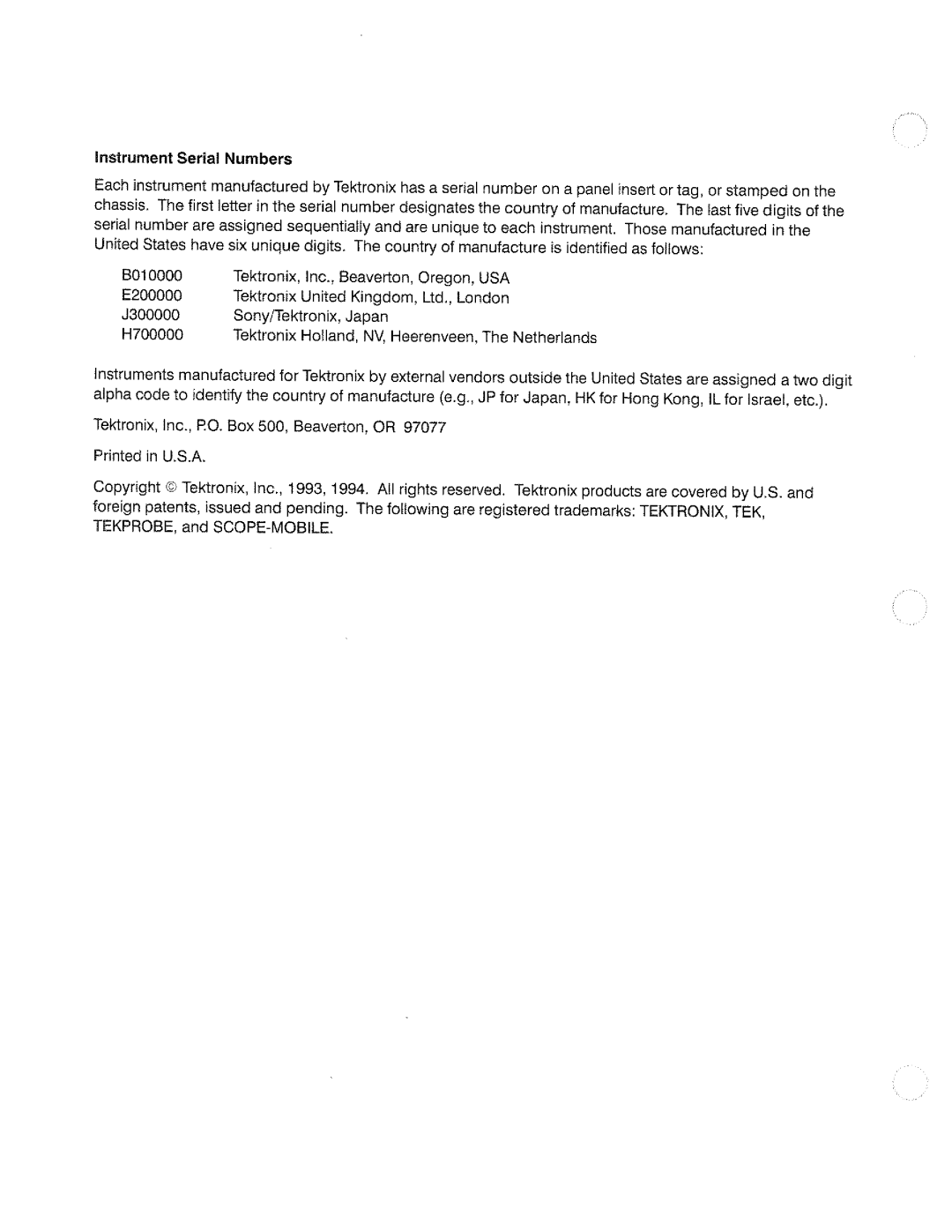 Tektronix TDS 410, TDS 420, TDS 460 manual 