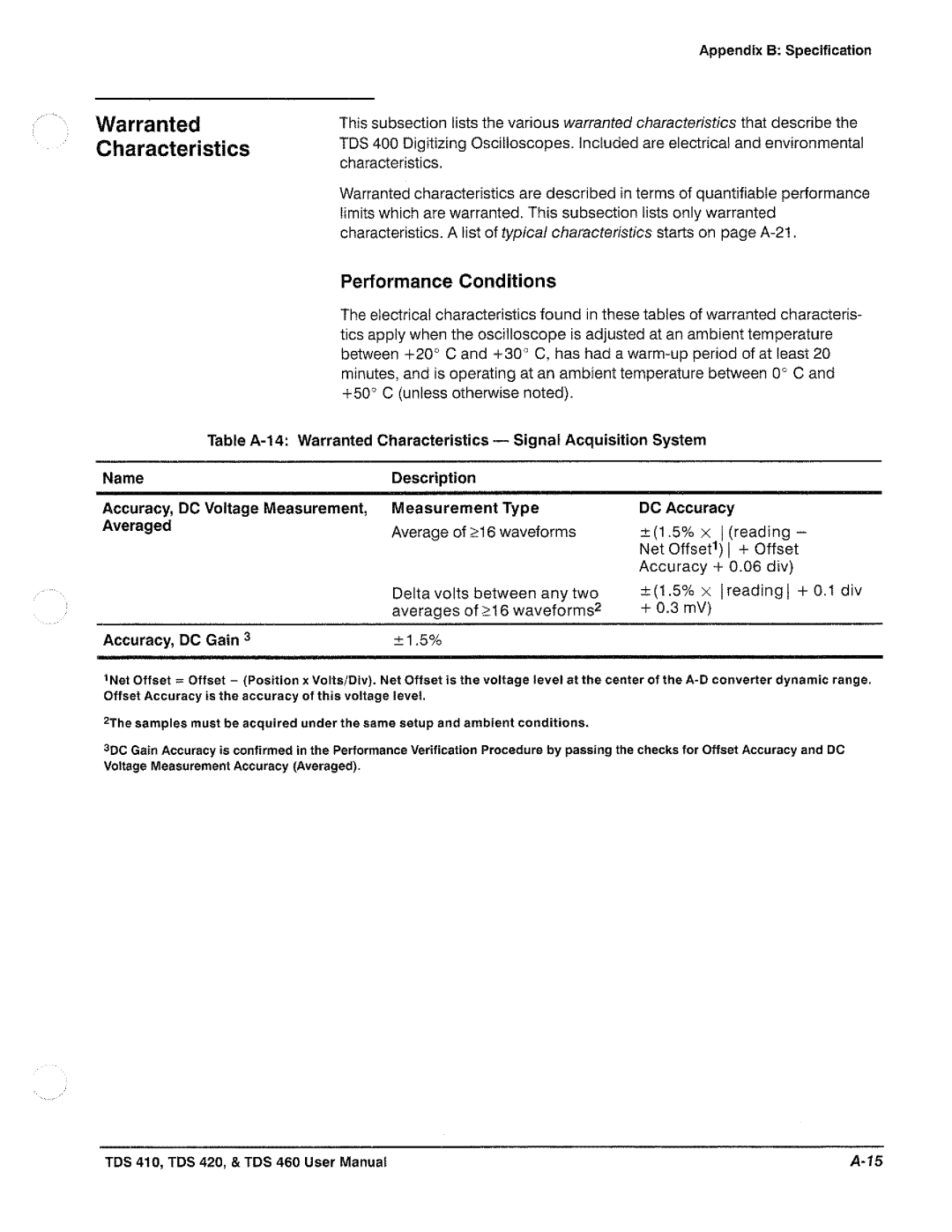 Tektronix TDS 410, TDS 420, TDS 460 manual 