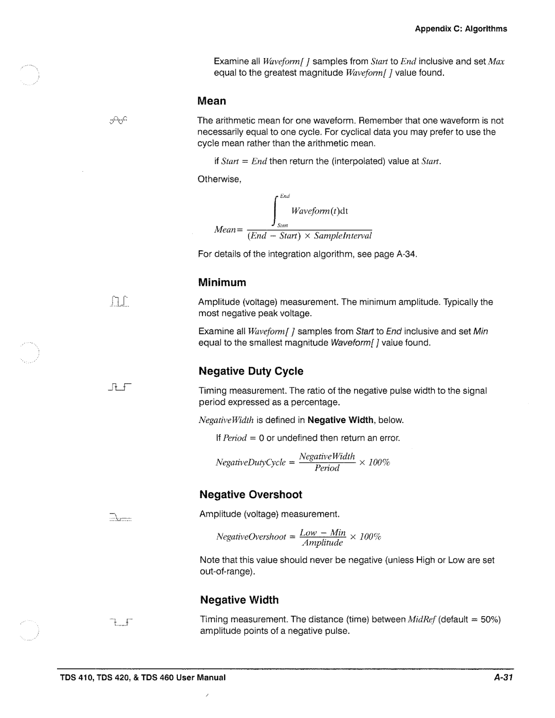 Tektronix TDS 420, TDS 460, TDS 410 manual 