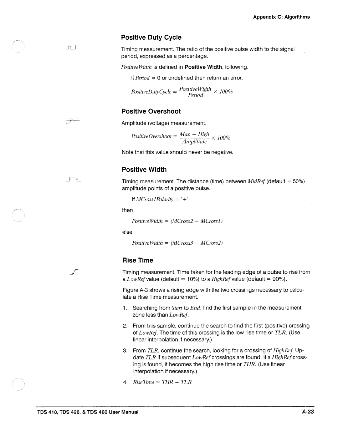 Tektronix TDS 410, TDS 420, TDS 460 manual 