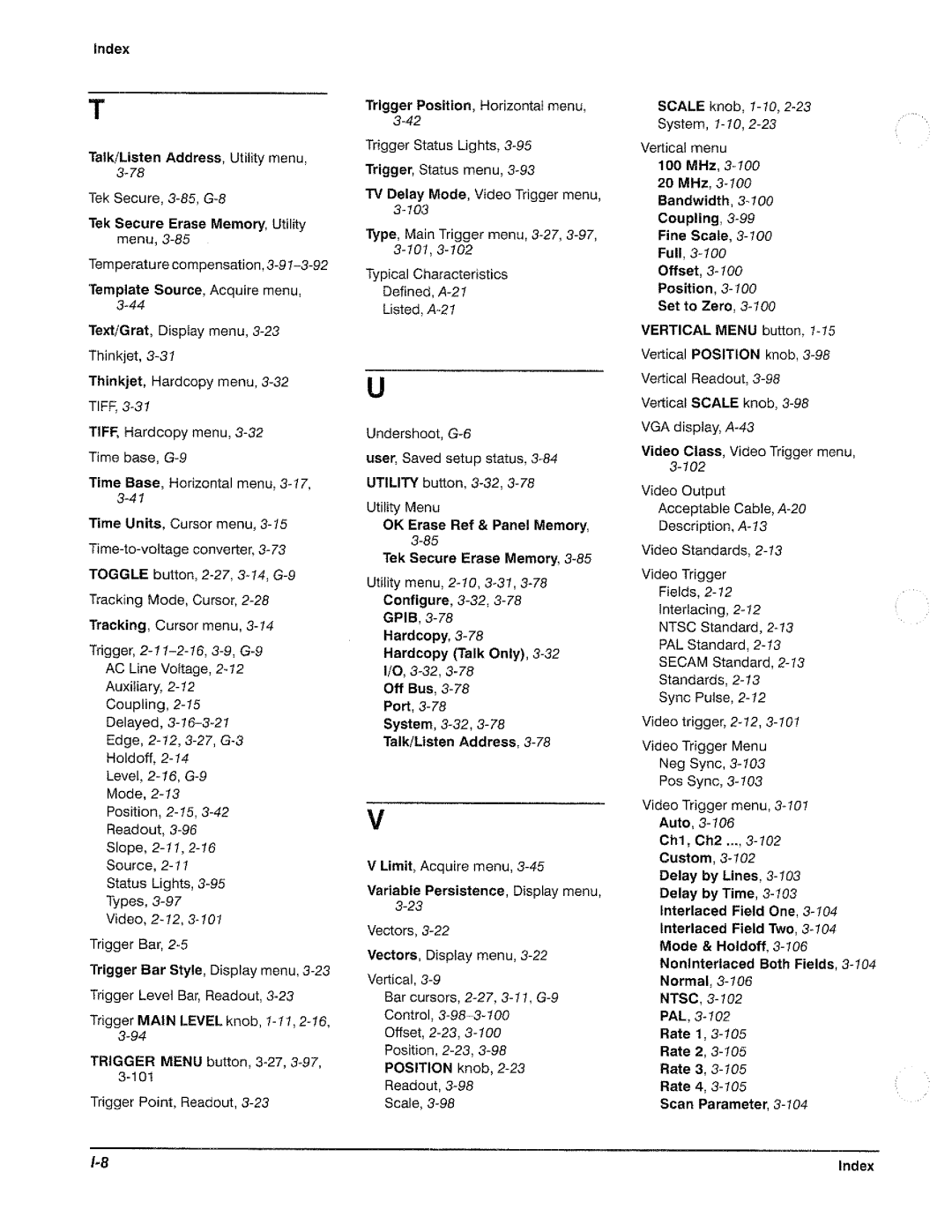 Tektronix TDS 460, TDS 420, TDS 410 manual 