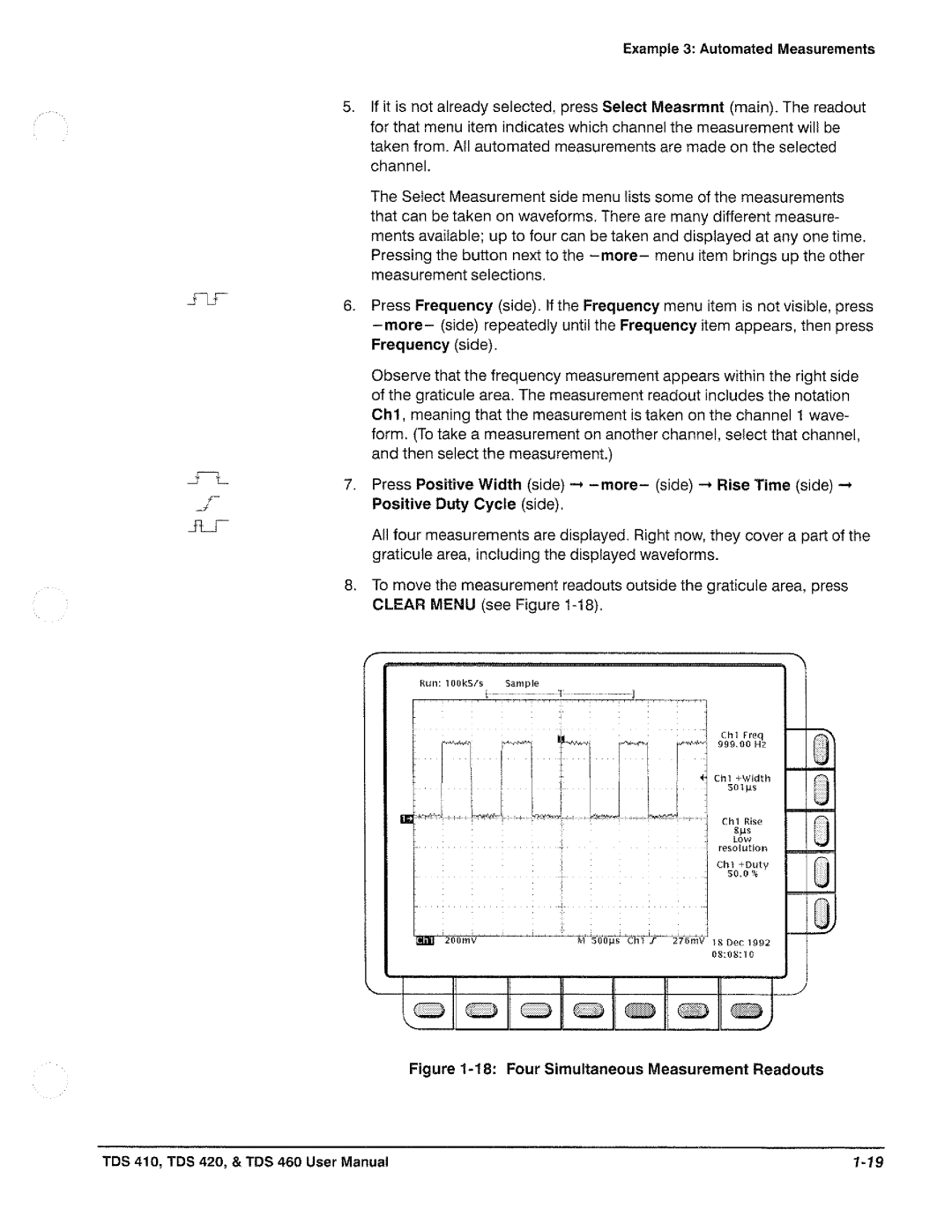 Tektronix TDS 460, TDS 420, TDS 410 manual 