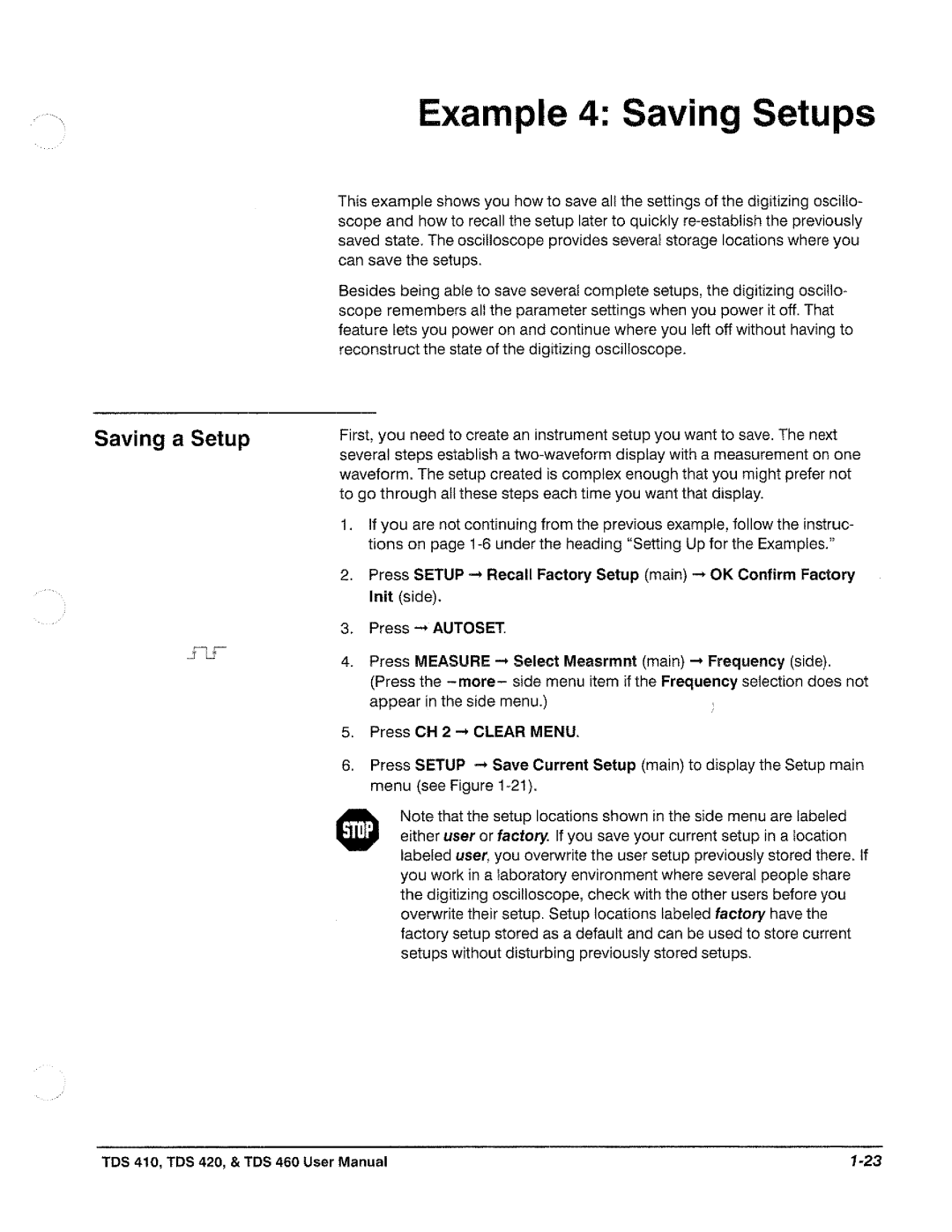 Tektronix TDS 410, TDS 420, TDS 460 manual 