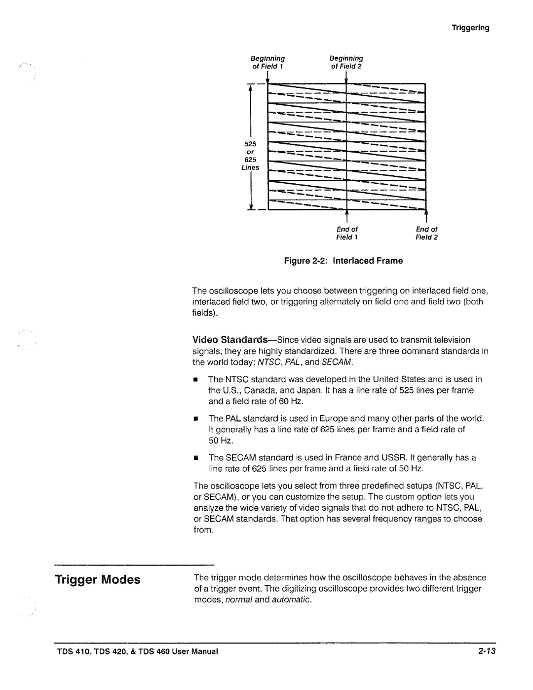 Tektronix TDS 460, TDS 420, TDS 410 manual 