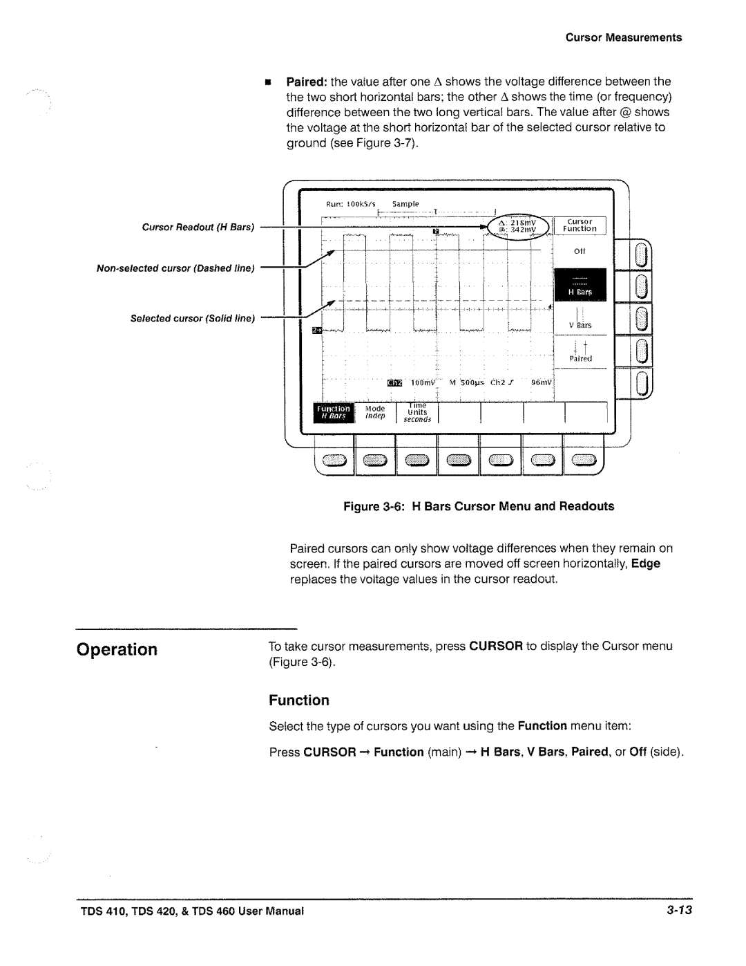 Tektronix TDS 410, TDS 420, TDS 460 manual 