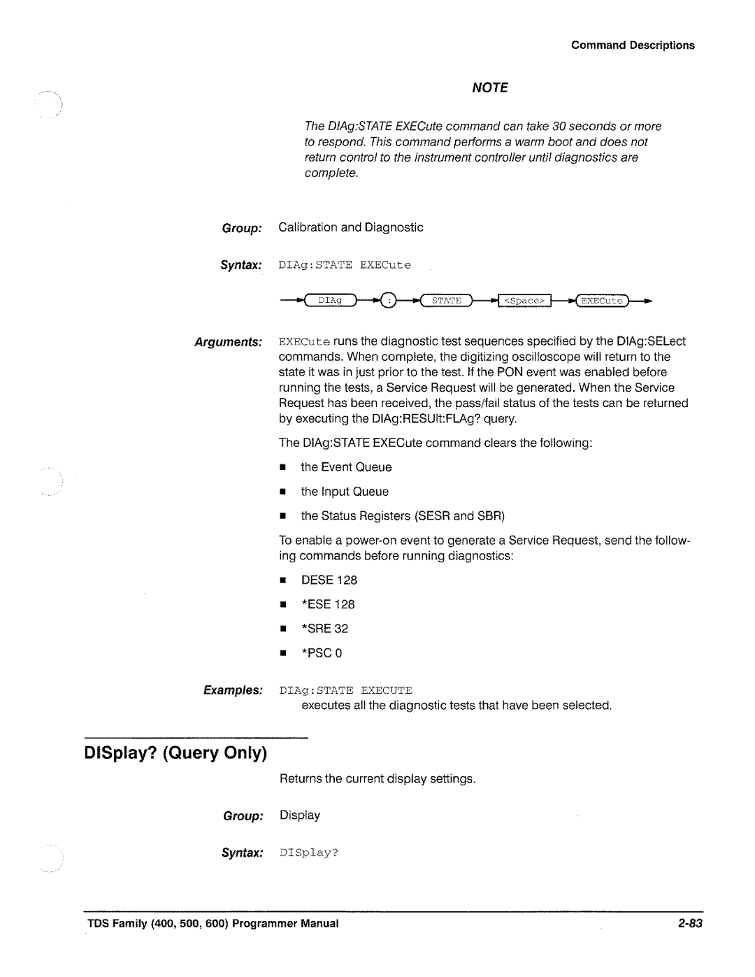 Tektronix TDS 520, TDS 620, TDS 540, TDS 640 manual 