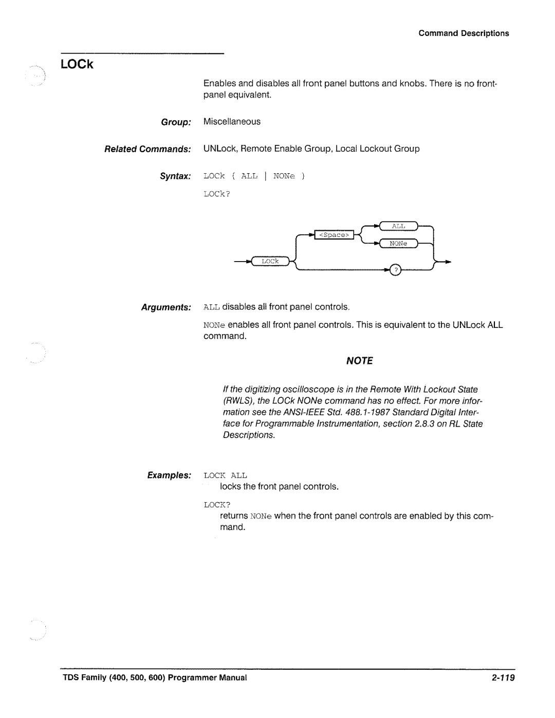 Tektronix TDS 520, TDS 620, TDS 540, TDS 640 manual 