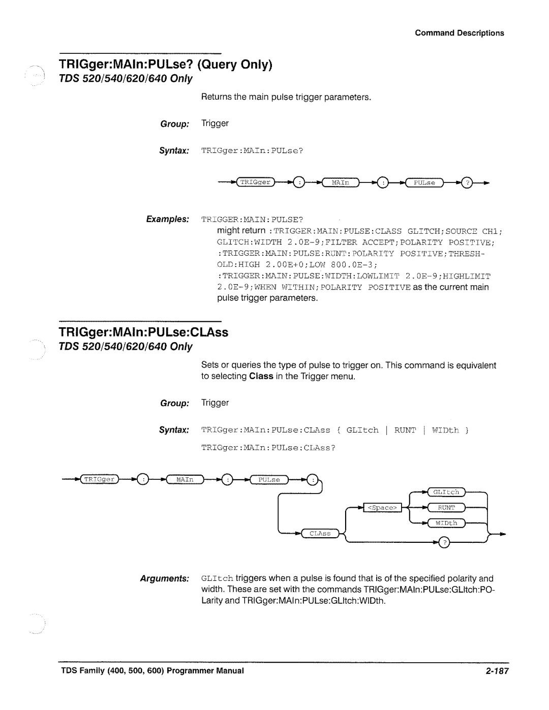 Tektronix TDS 520, TDS 620, TDS 540, TDS 640 manual 