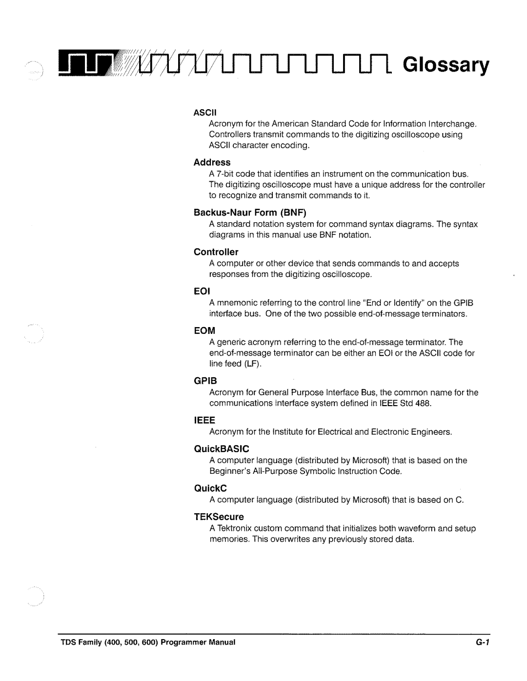 Tektronix TDS 640, TDS 620, TDS 520, TDS 540 manual 