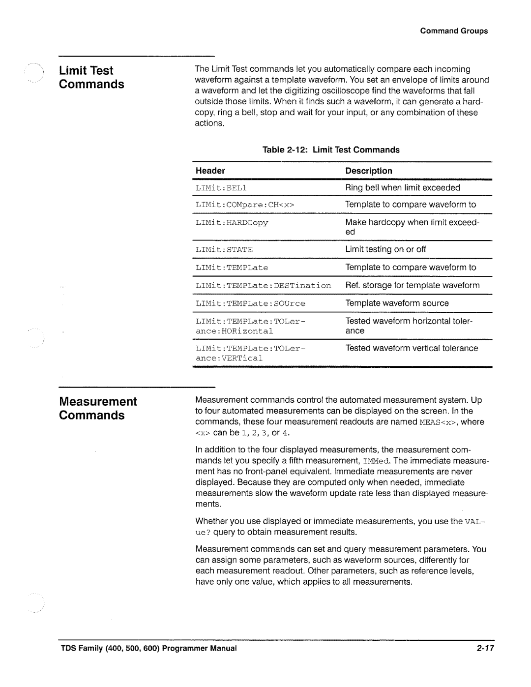 Tektronix TDS 640, TDS 620, TDS 520, TDS 540 manual 