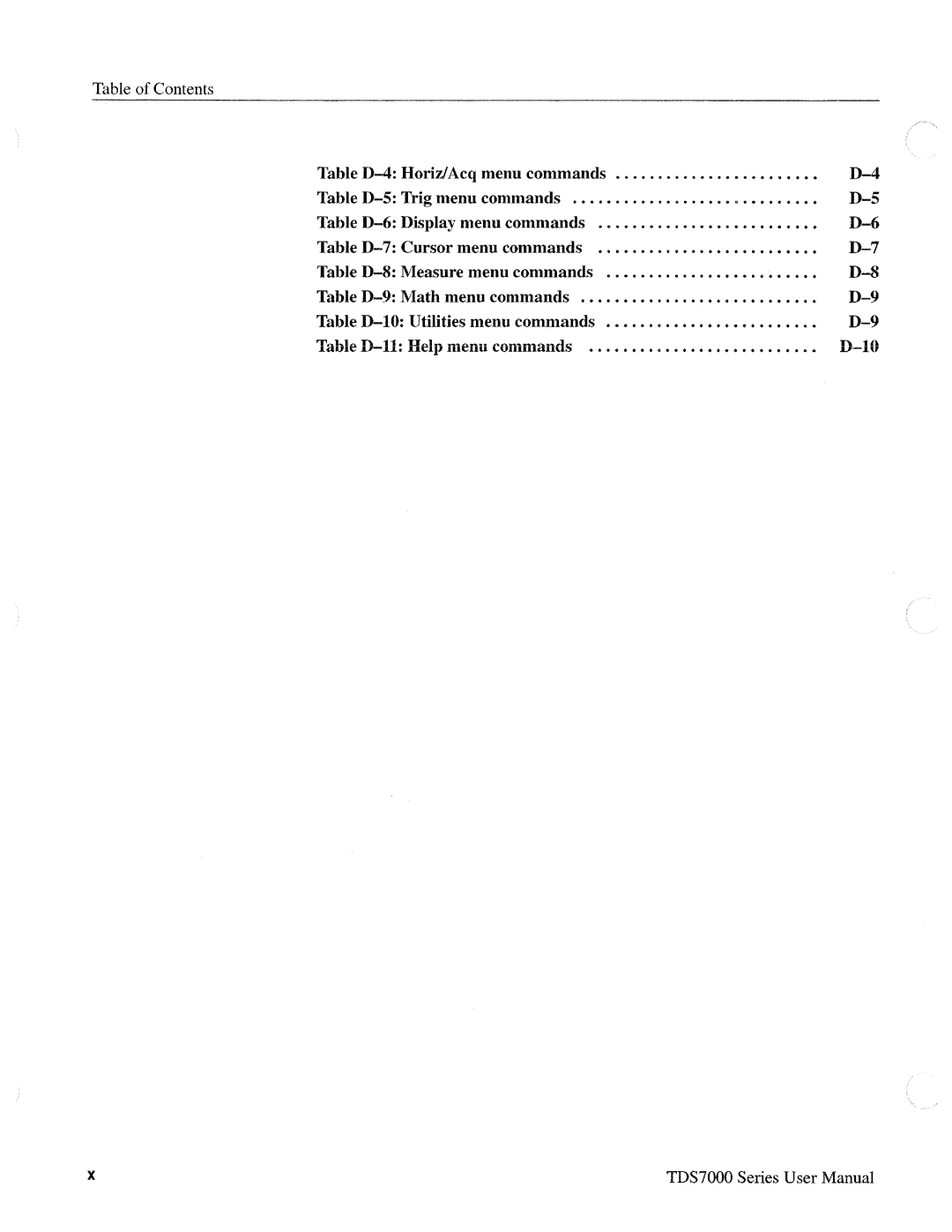 Tektronix TDS7000 SERIES, 071-0700-00 manual 