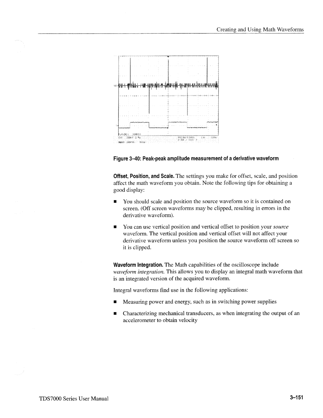 Tektronix 071-0700-00, TDS7000 SERIES manual 