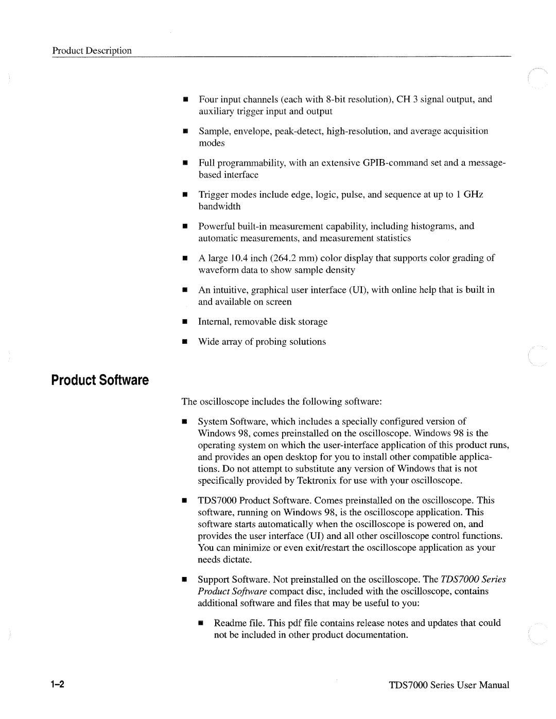 Tektronix TDS7000 SERIES, 071-0700-00 manual 