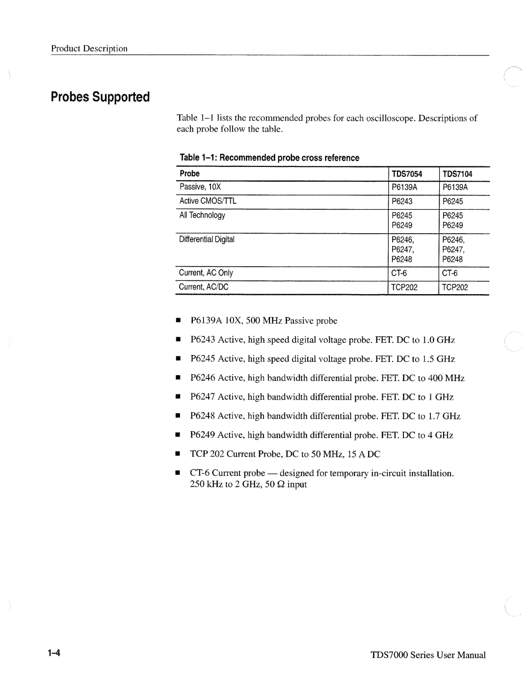 Tektronix TDS7000 SERIES, 071-0700-00 manual 