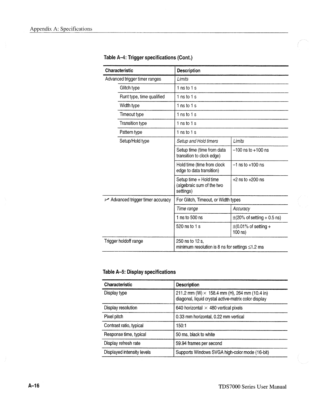 Tektronix TDS7000 SERIES, 071-0700-00 manual 