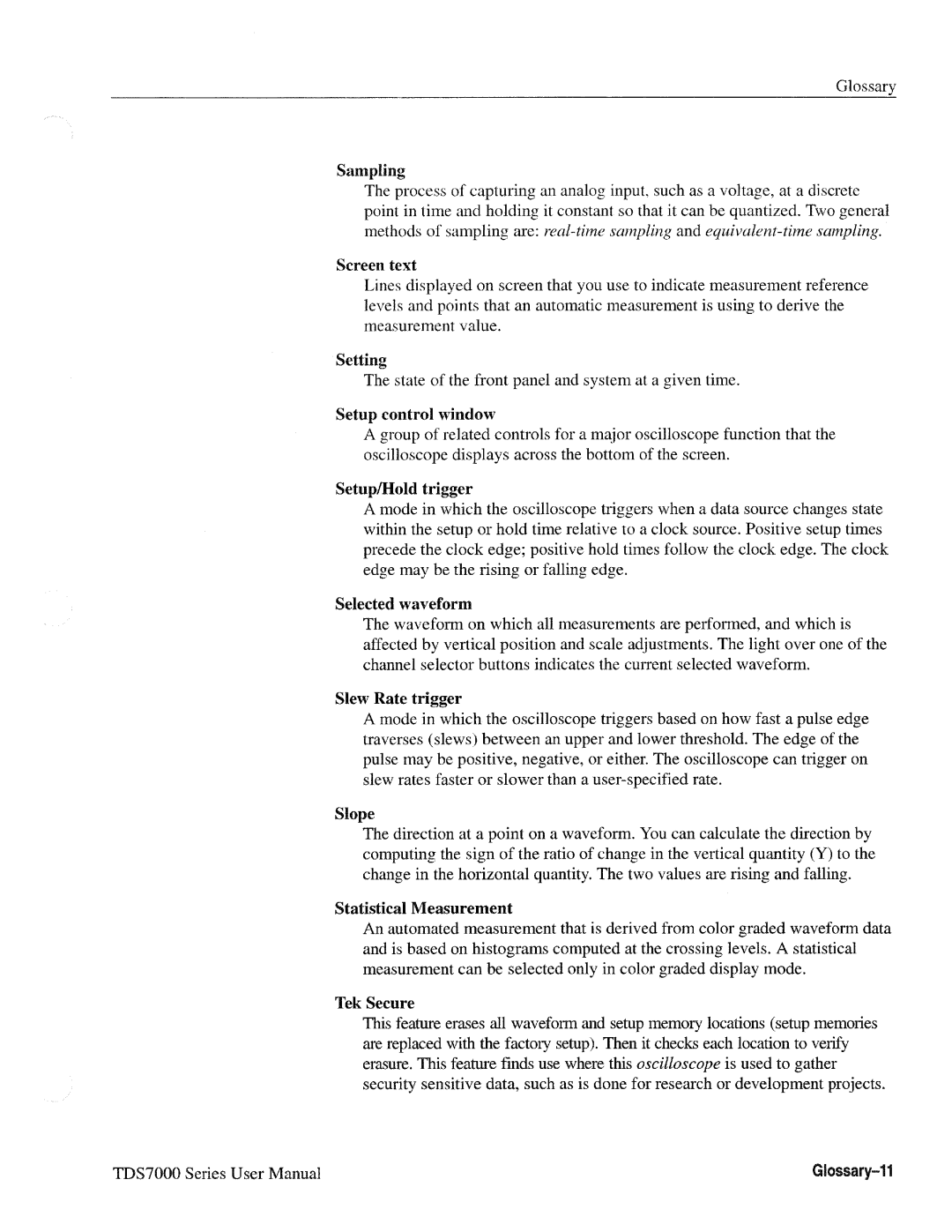 Tektronix 071-0700-00, TDS7000 SERIES manual 