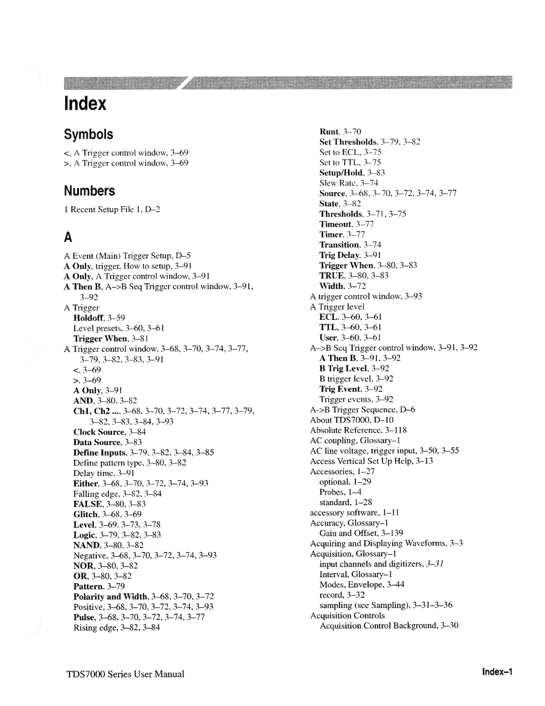 Tektronix 071-0700-00, TDS7000 SERIES manual 