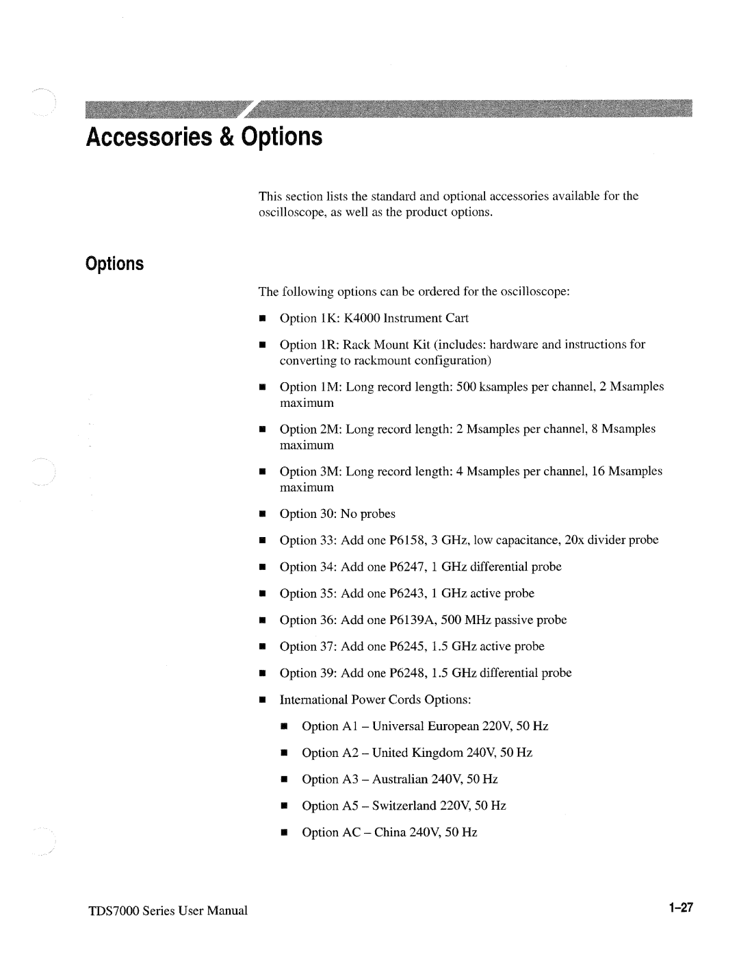 Tektronix 071-0700-00, TDS7000 SERIES manual 