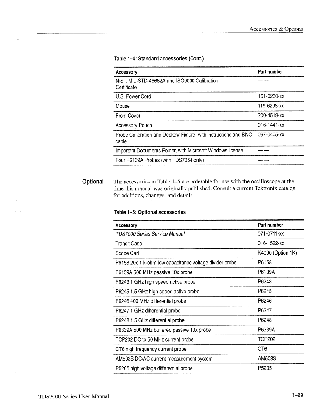 Tektronix 071-0700-00, TDS7000 SERIES manual 