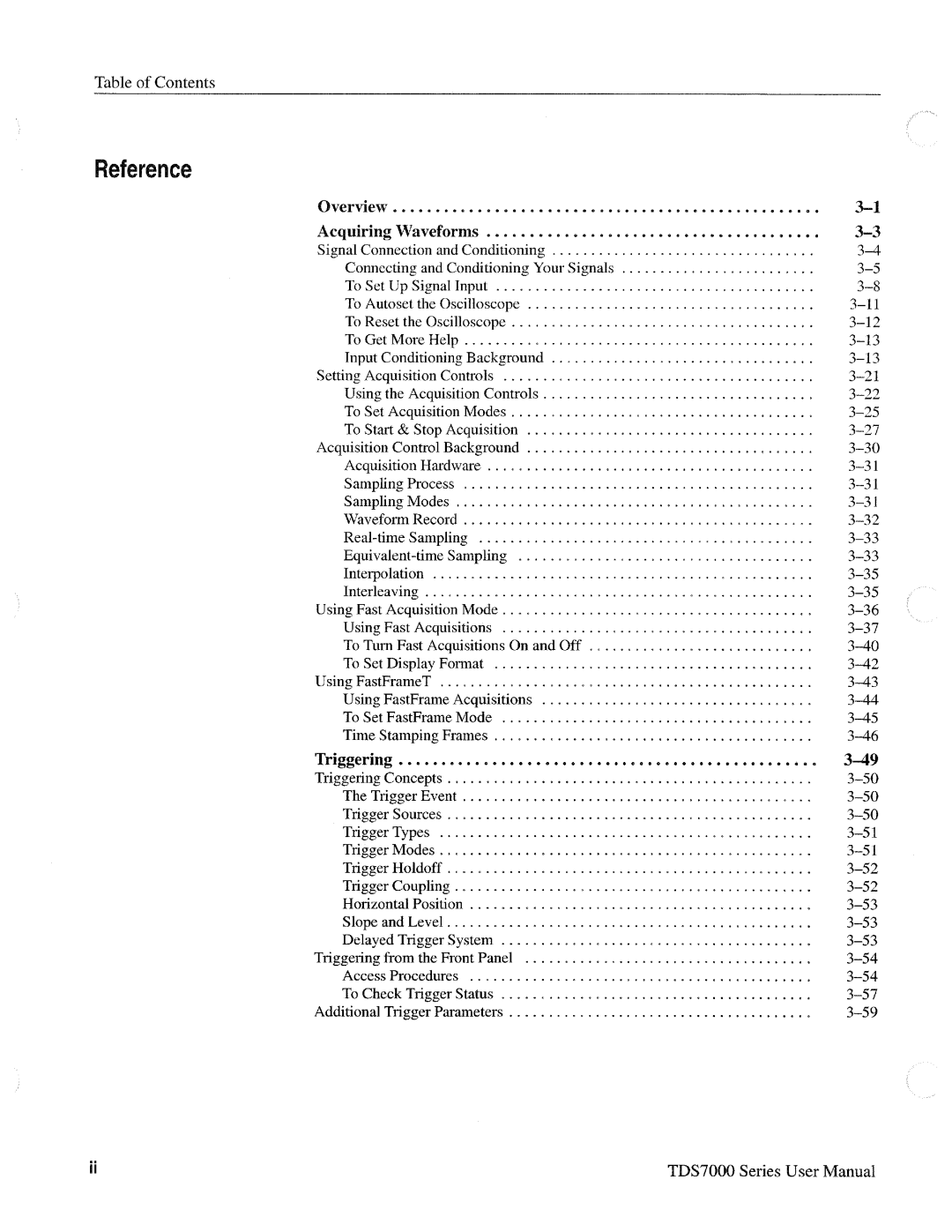 Tektronix TDS7000 SERIES, 071-0700-00 manual 