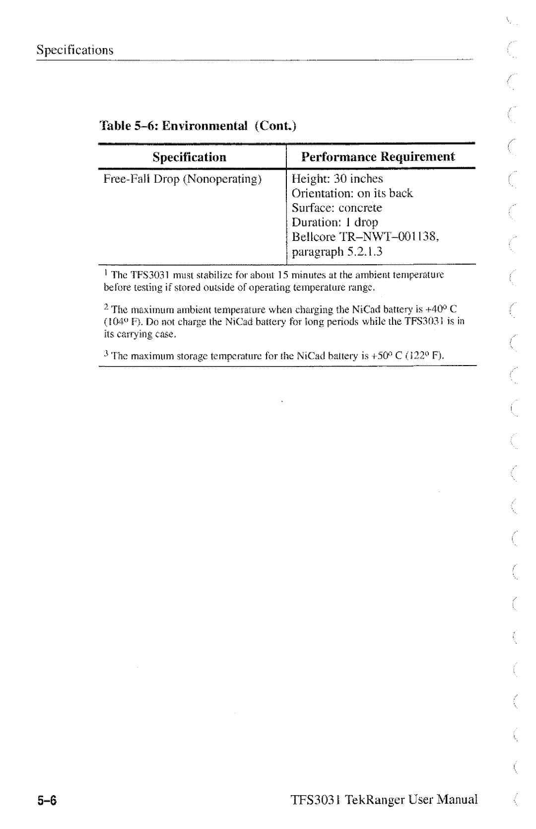 Tektronix TFS3031 manual 