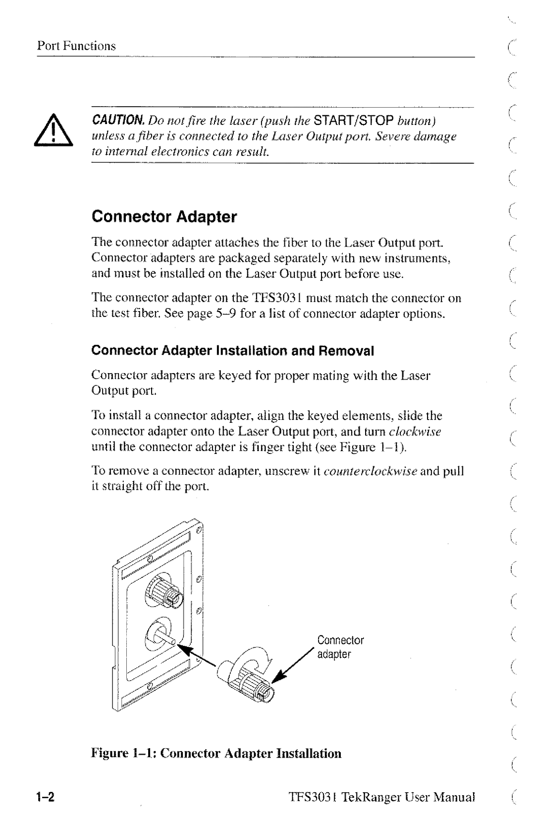 Tektronix TFS3031 manual 