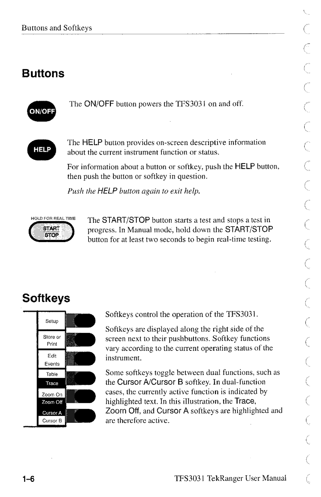 Tektronix TFS3031 manual 