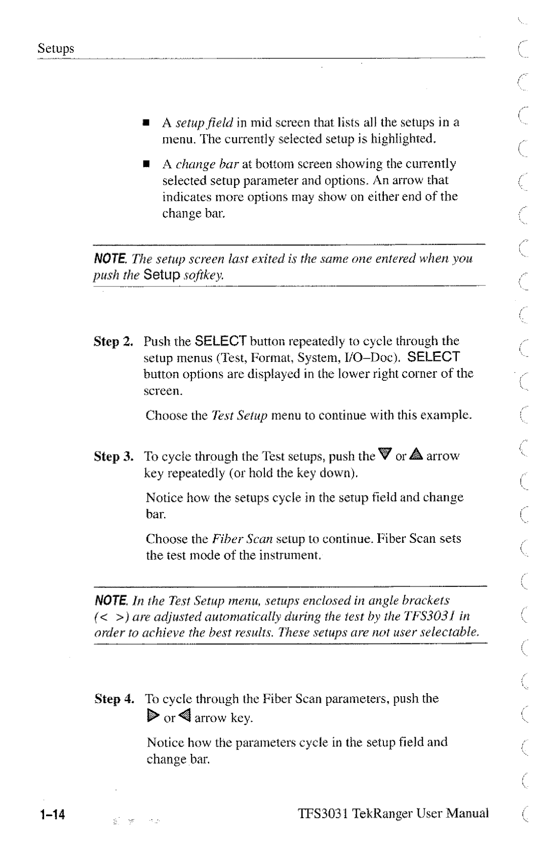 Tektronix TFS3031 manual 